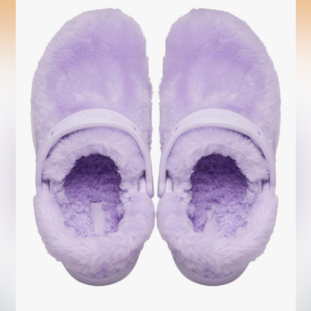 CROCS Classic Fur Sure Fuzzy Clogs in Purple - Picture 3 of 12